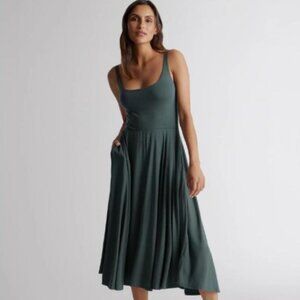 Quince Tencel Jersey Fit & Flare Dress